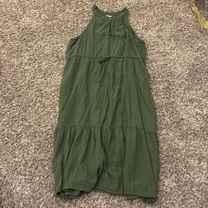Women’s long summer dress with pockets.- B5